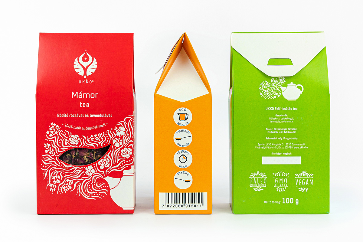 Mámor tea, Nap tea és Felfrissülés tea ajándékdobozban